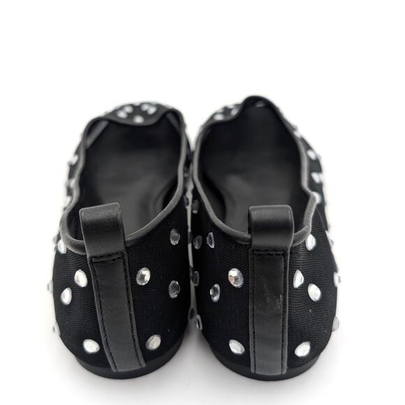 Open Edit Lennox Rhinestone Modern Mesh Flat Women's Black Size US7M EU38 - Picture 4 of 12